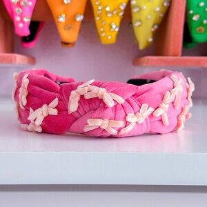 ❌ SOLD ❌ Lele Sadoughi Pink Bows Velvet Headband